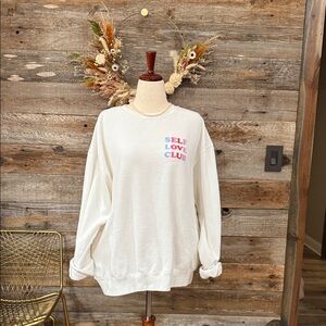 Show Me Your MuMu White Self Love Club Sweater